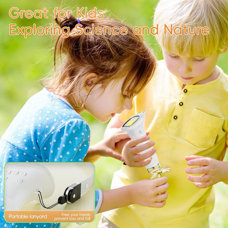 Skybasic Microscope for Kids, 2" IPS Screen 1000X Handheld Digital Microscopes HD Pocket Portable Mini USB Microscope Camera, PC Compatible, Science Edu Fun Birthday Gifts Toys for Children Students - Image 4